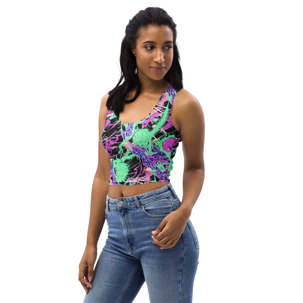 Candy Static on Crop Top — Left Front