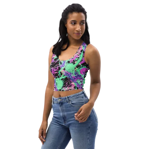 Candy Static on a Crop Top