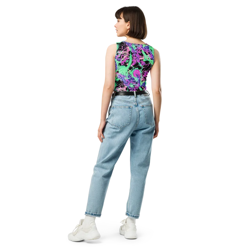 Candy Static on Crop Top — Back