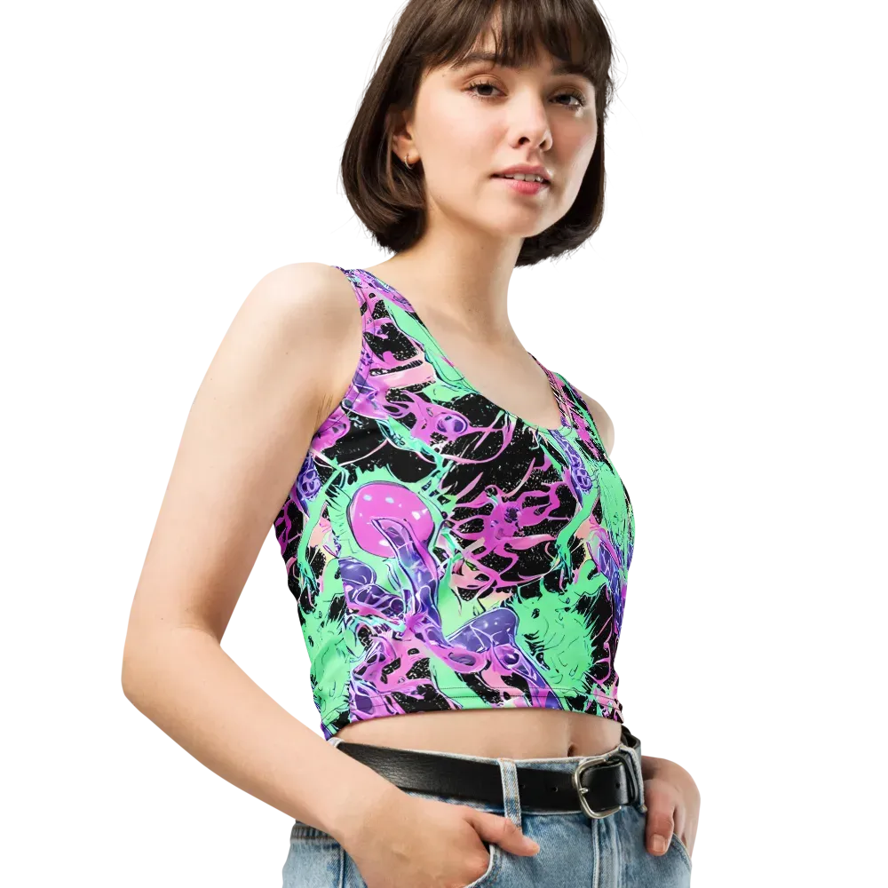 Candy Static on Crop Top — Right Front