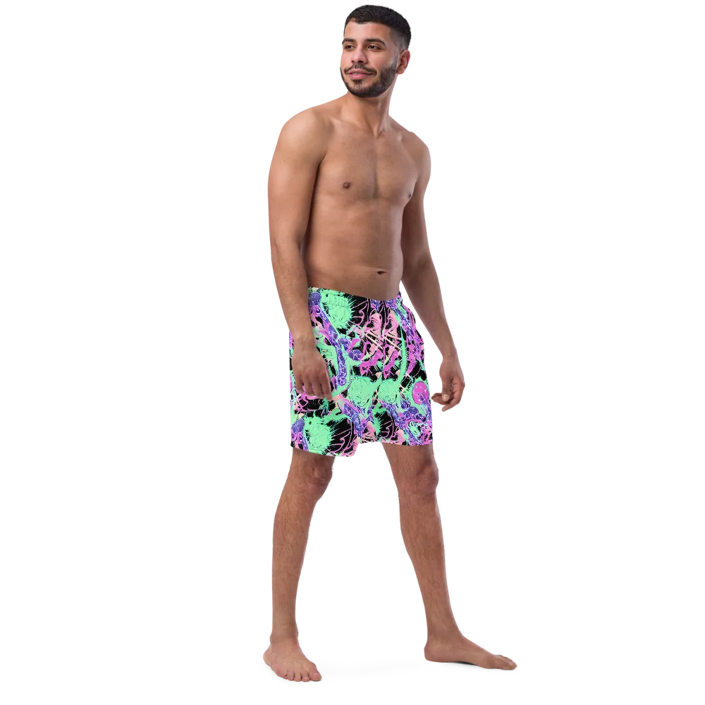 Candy Static on Swim Trunks — Right Front