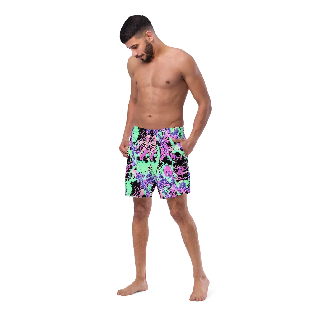 Candy Static on Swim Trunks — Left Front