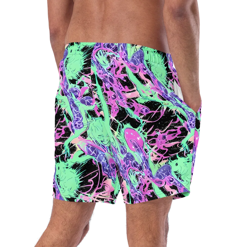 Candy Static on Swim Trunks — Right Back