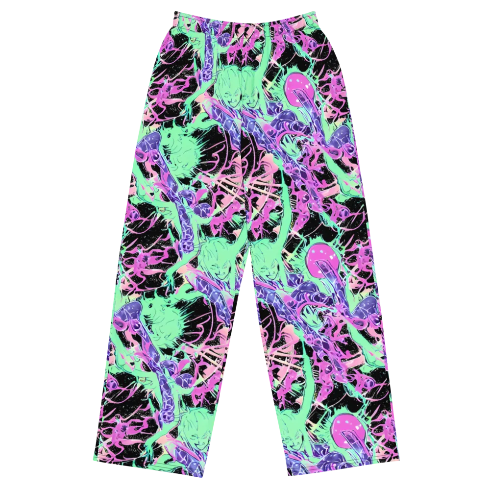 Candy Static on Wide-Leg Pants — Front