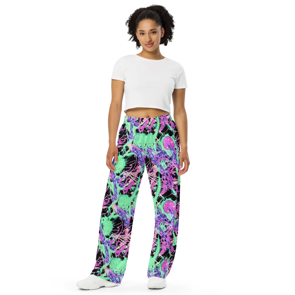 Candy Static on Wide-Leg Pants — Front