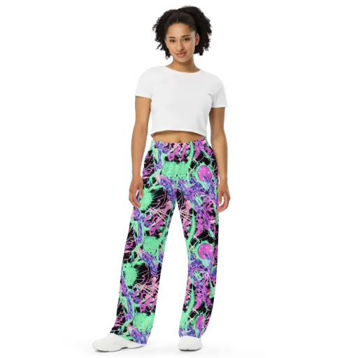 Candy Static on a Wide-Leg Pants