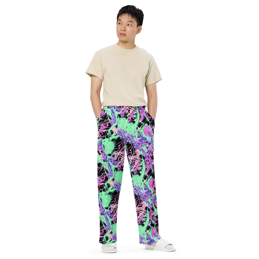 Candy Static on Wide-Leg Pants — Front