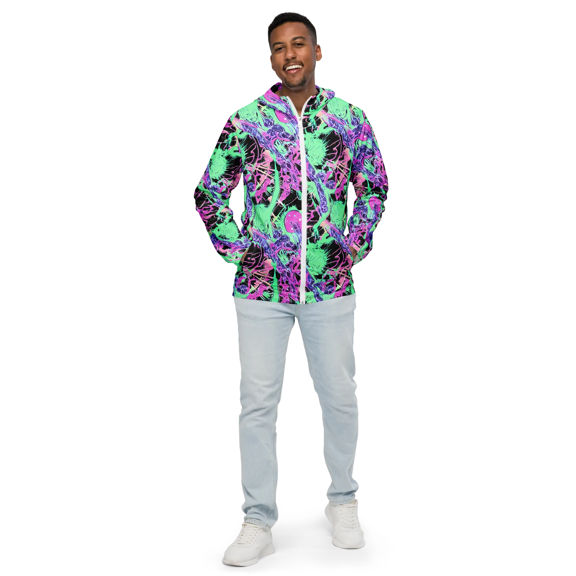 Candy Static on Men's Windbreaker — Front