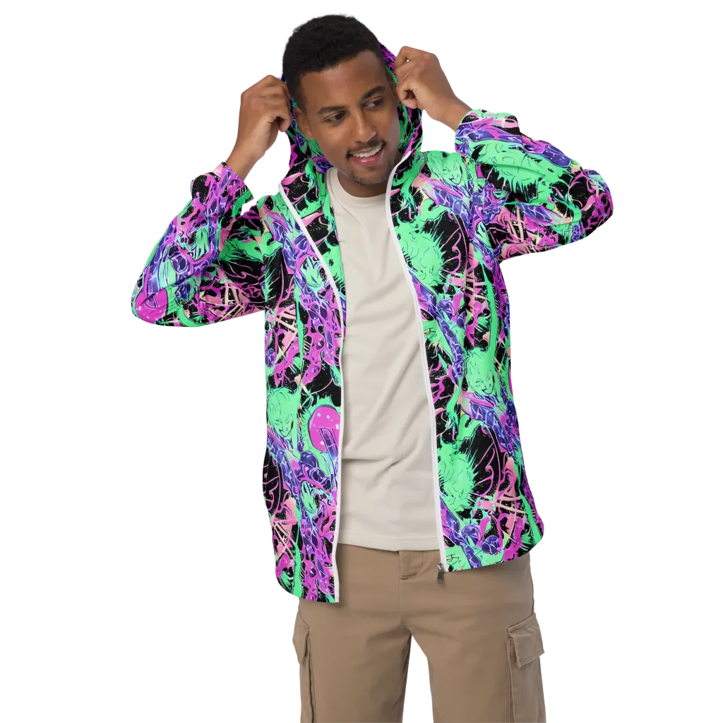 Candy Static on Men's Windbreaker — Front