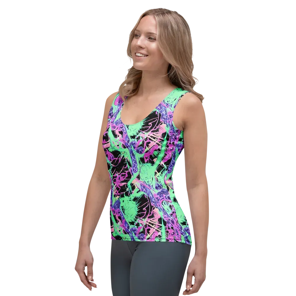 Candy Static on Women's Tank Top — Left Front