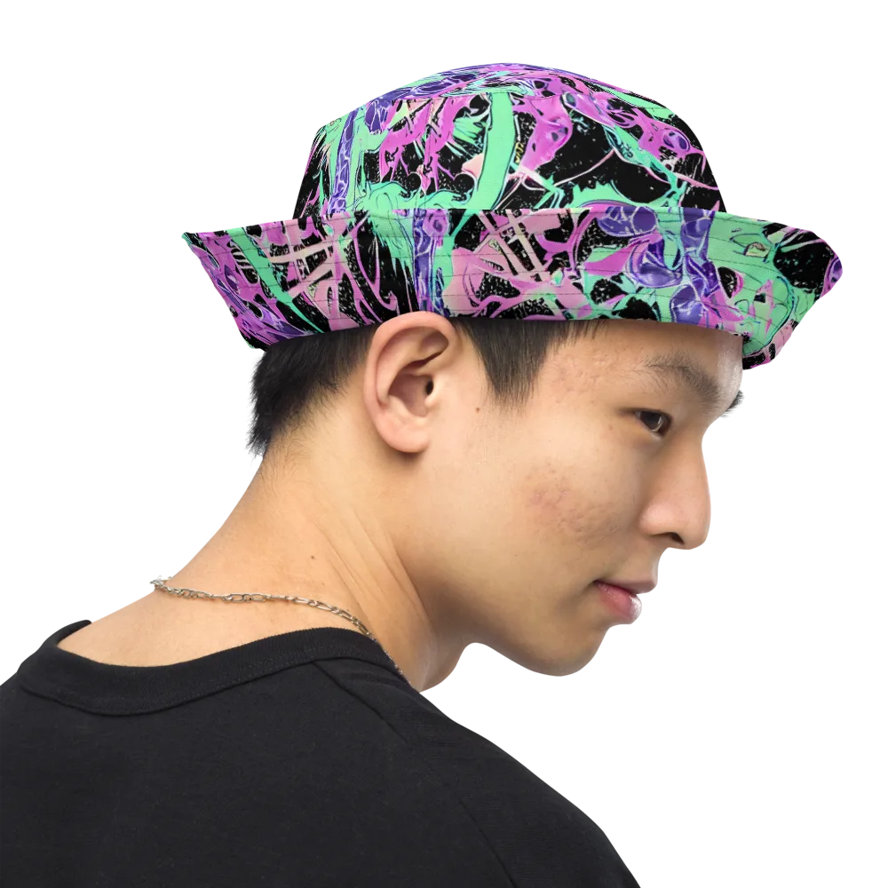 Candy Static on Reversible Bucket Hat — Right Outside