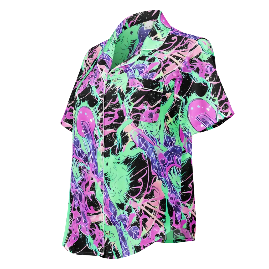 Candy Static on Women's Short Sleeve Pajama Top — Left Front