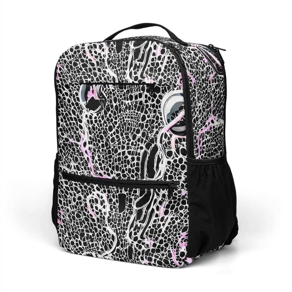 Pink Fracture on Utility Backpack — Left Front