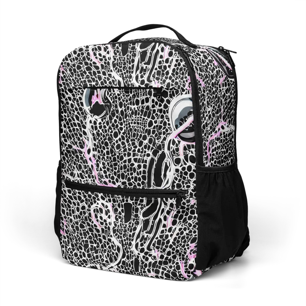 Pink Fracture on Utility Backpack — Left Front