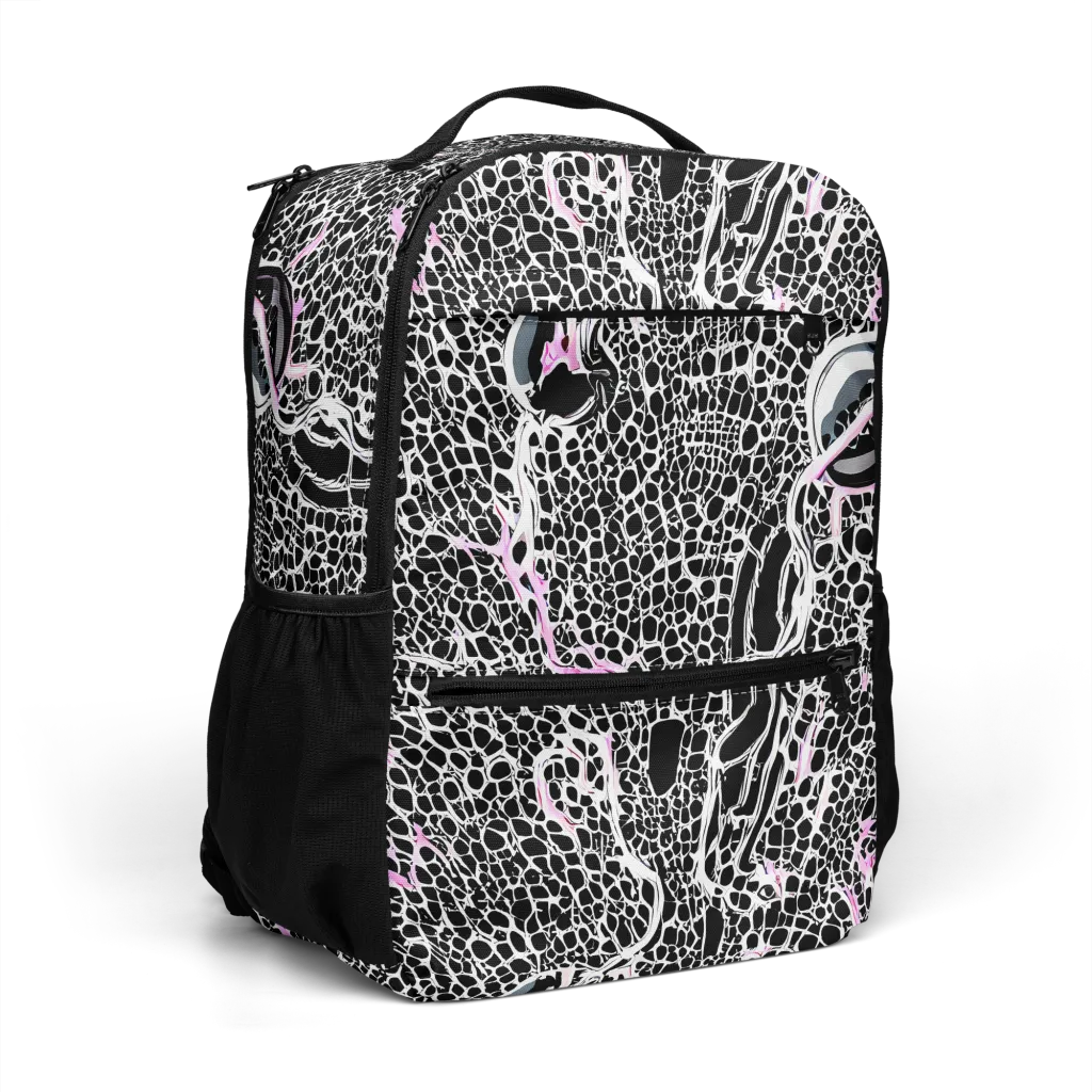 Pink Fracture on Utility Backpack — Right Front