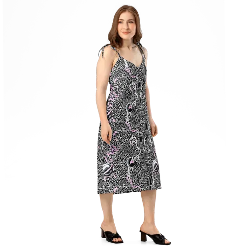 Pink Fracture on a Slip Dress