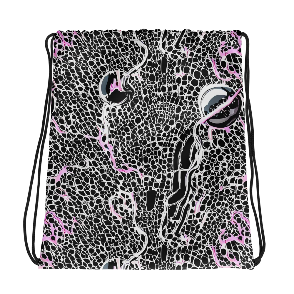 Pink Fracture on Drawstring Bag — Photo