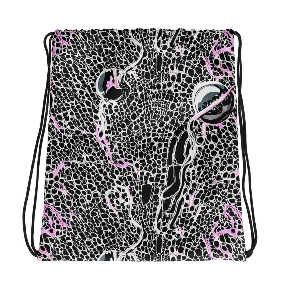 Pink Fracture on Drawstring Bag — Photo