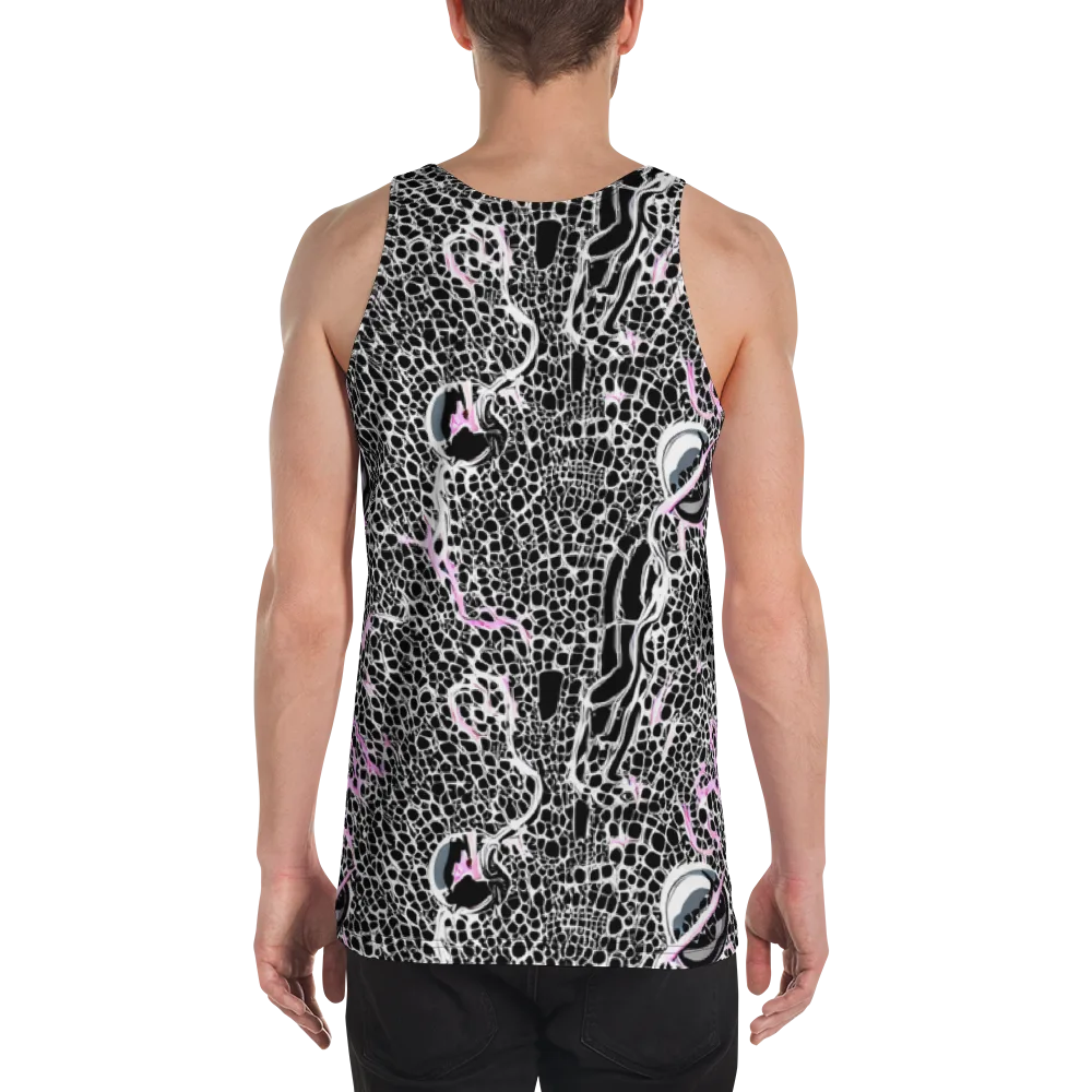 Pink Fracture on Men's Tank Top — Back