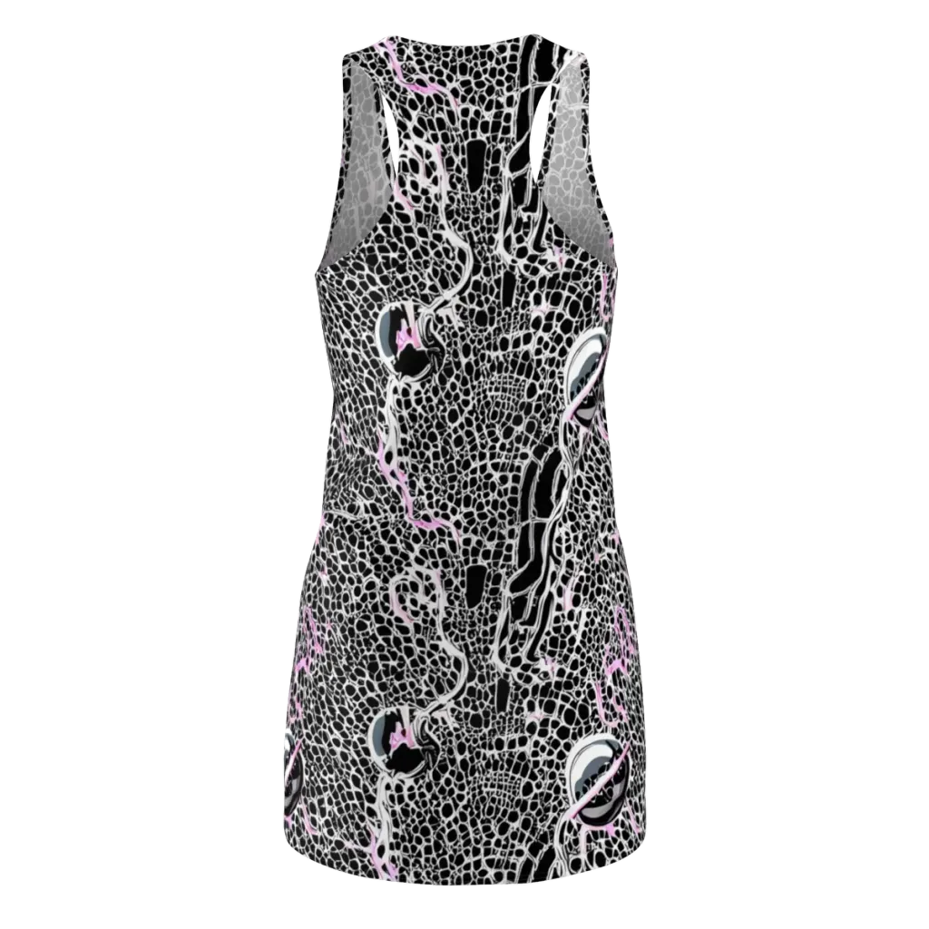 Pink Fracture on Racerback Dress — Back