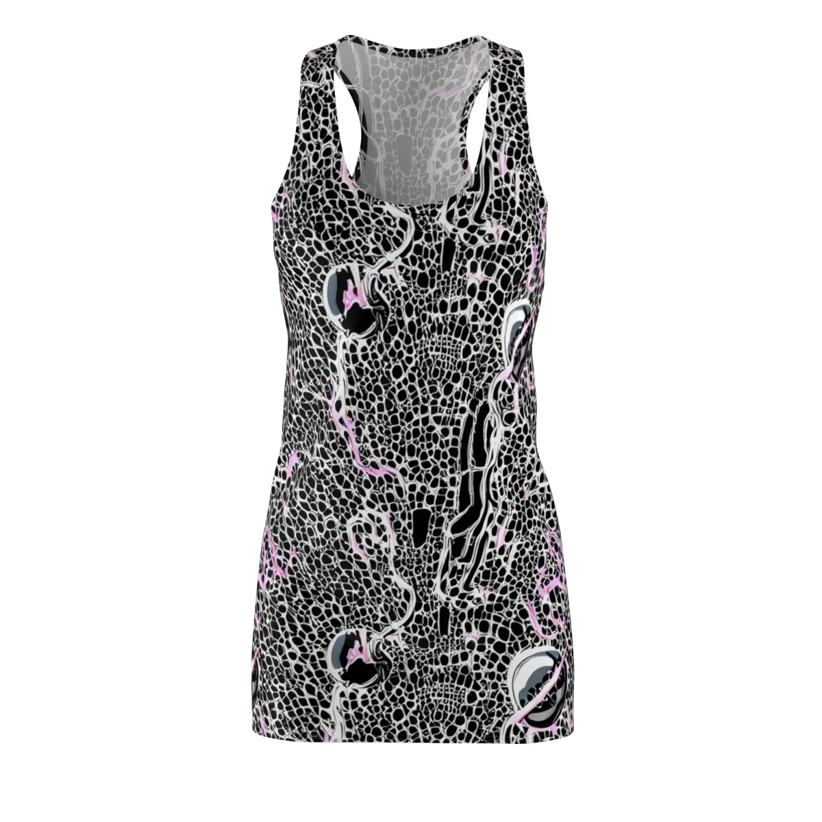Pink Fracture on Racerback Dress — Front