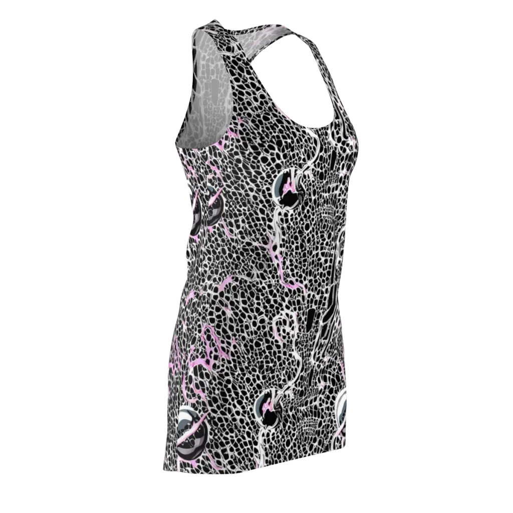 Pink Fracture on Racerback Dress — Front Side