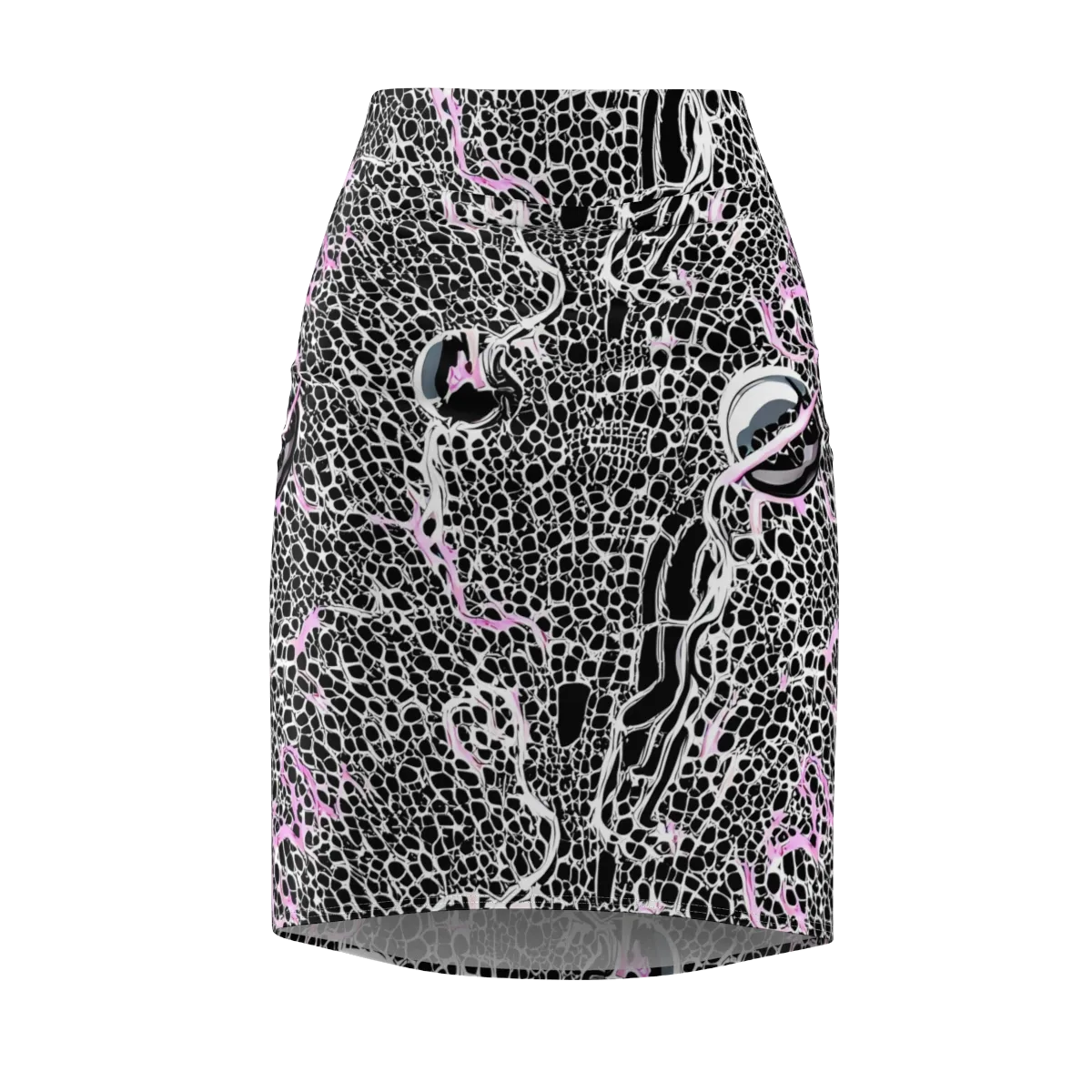 Pink Fracture on Pencil Skirt — Front