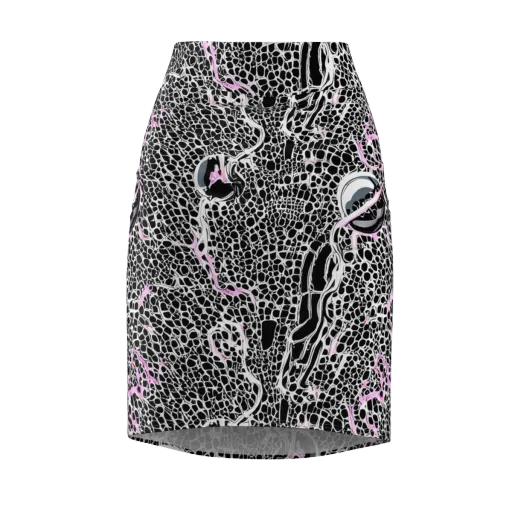 Pink Fracture on a Pencil Skirt