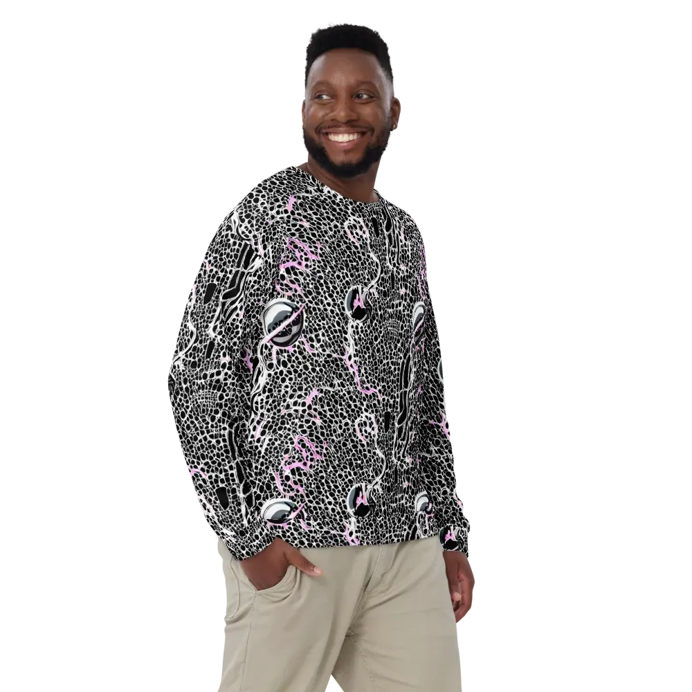 Pink Fracture on Sweatshirt — Front