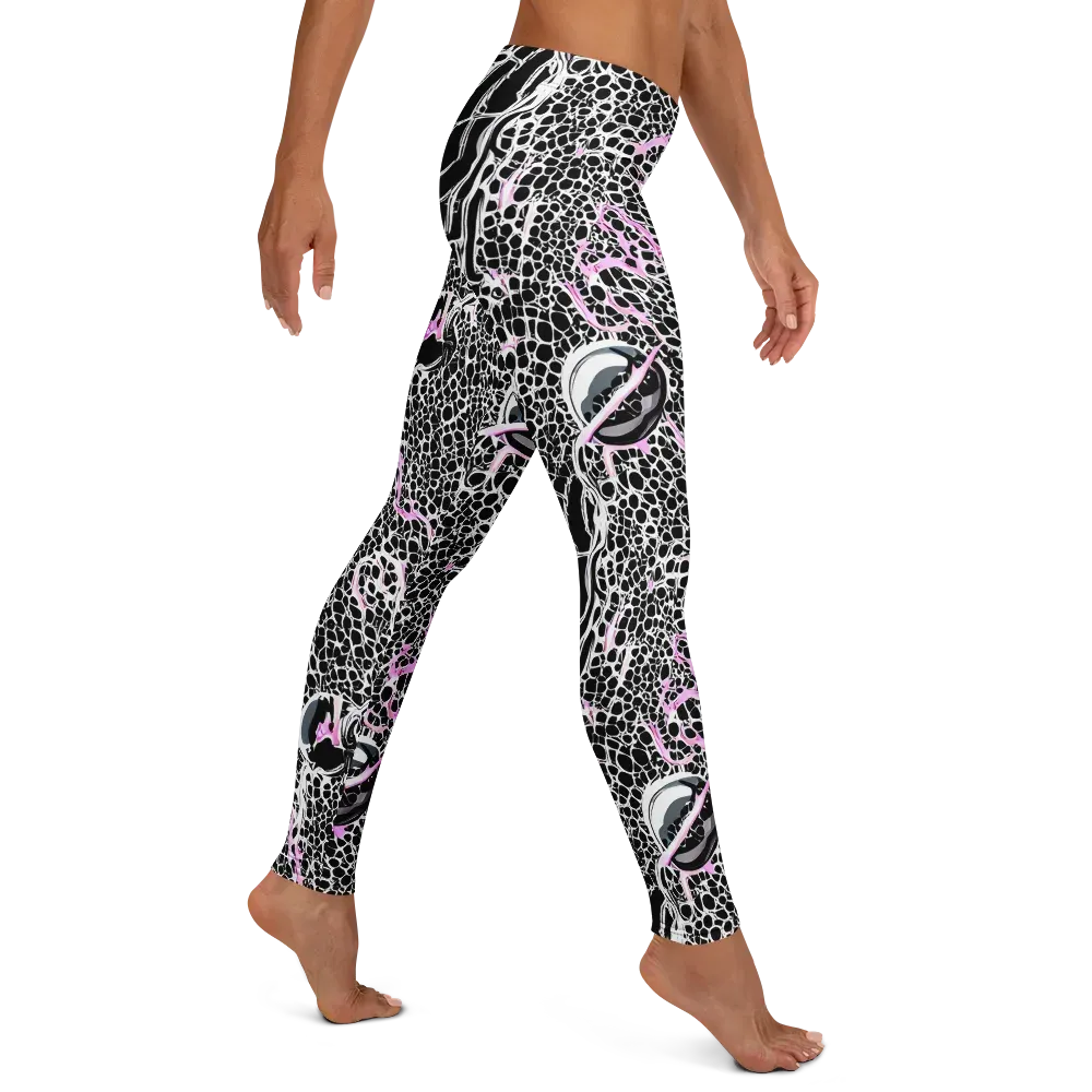 Pink Fracture on Leggings — Right