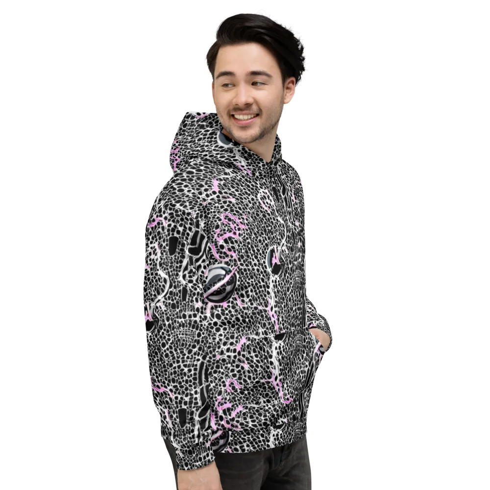 Pink Fracture on Hoodie — Right