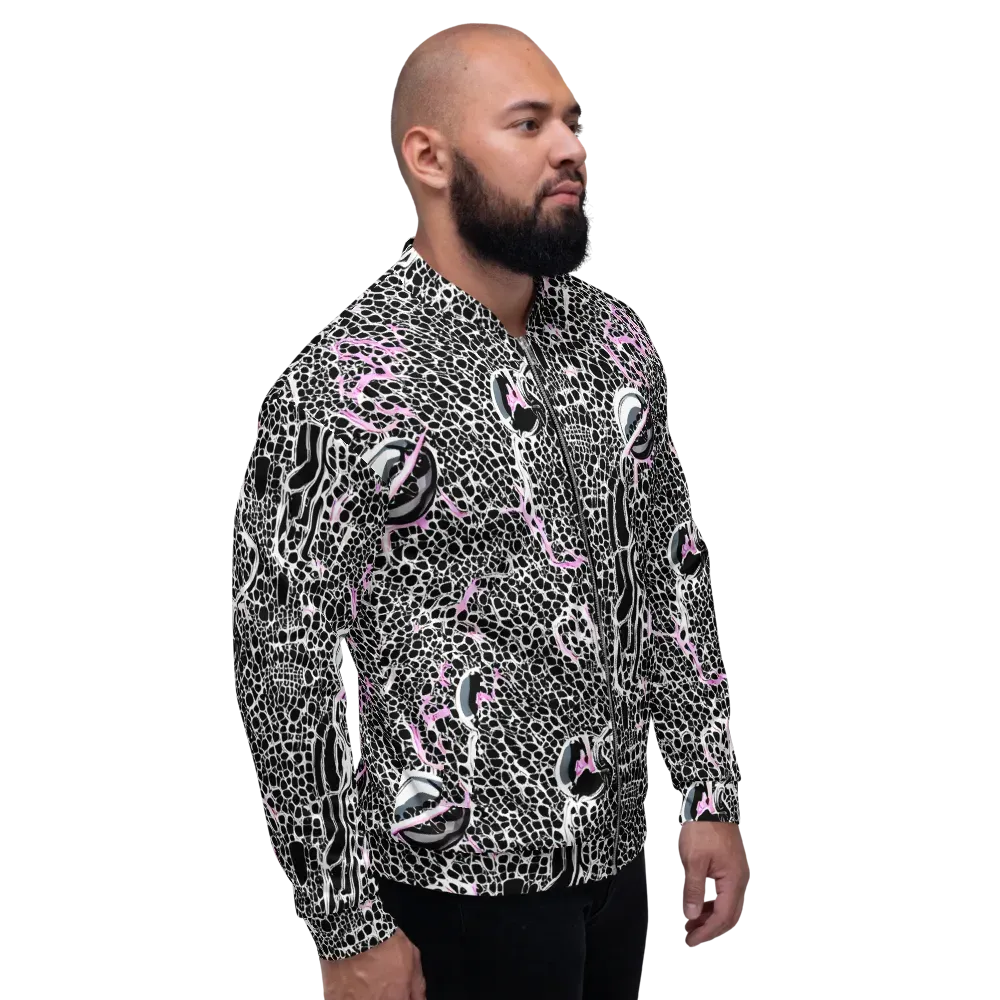 Pink Fracture on Bomber Jacket — Right