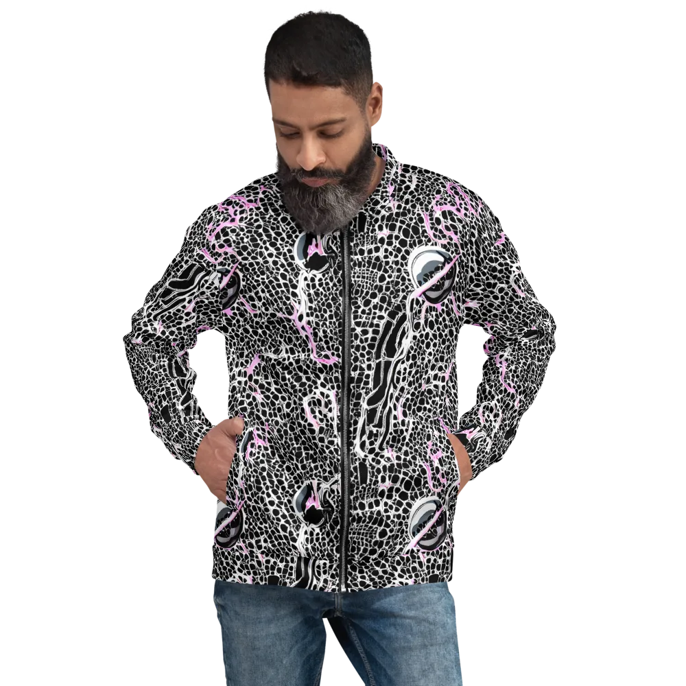 Pink Fracture on Bomber Jacket — Front