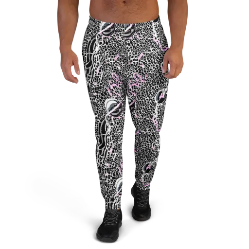 Pink Fracture on a Men's Joggers