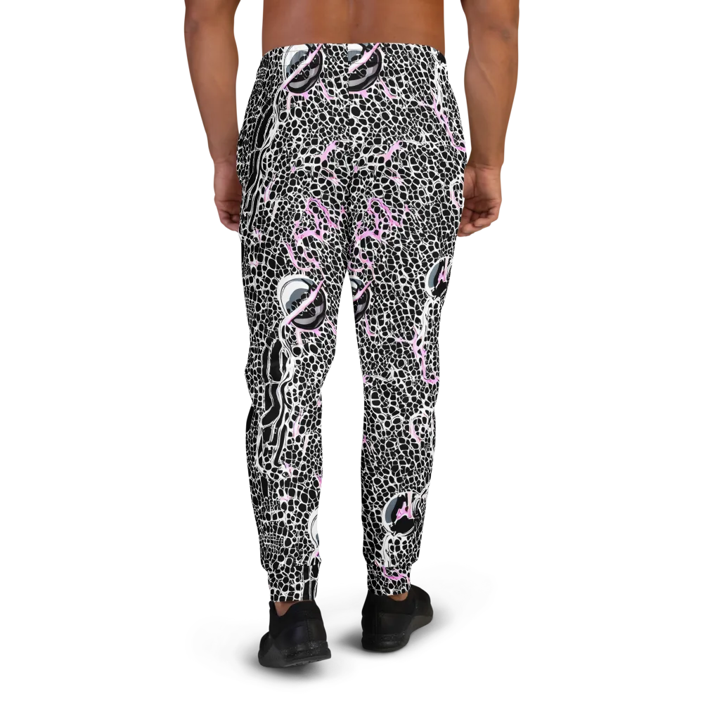Pink Fracture on Men's Joggers — Back