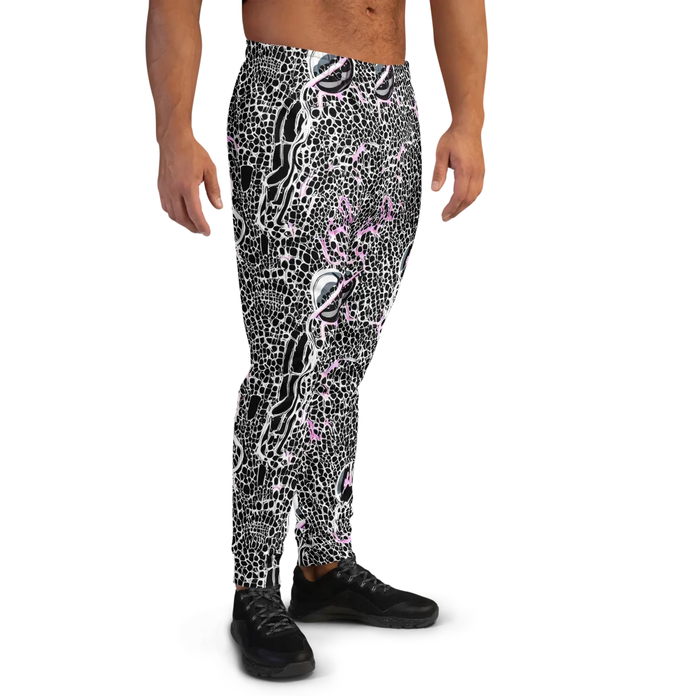 Pink Fracture on Men's Joggers — Right