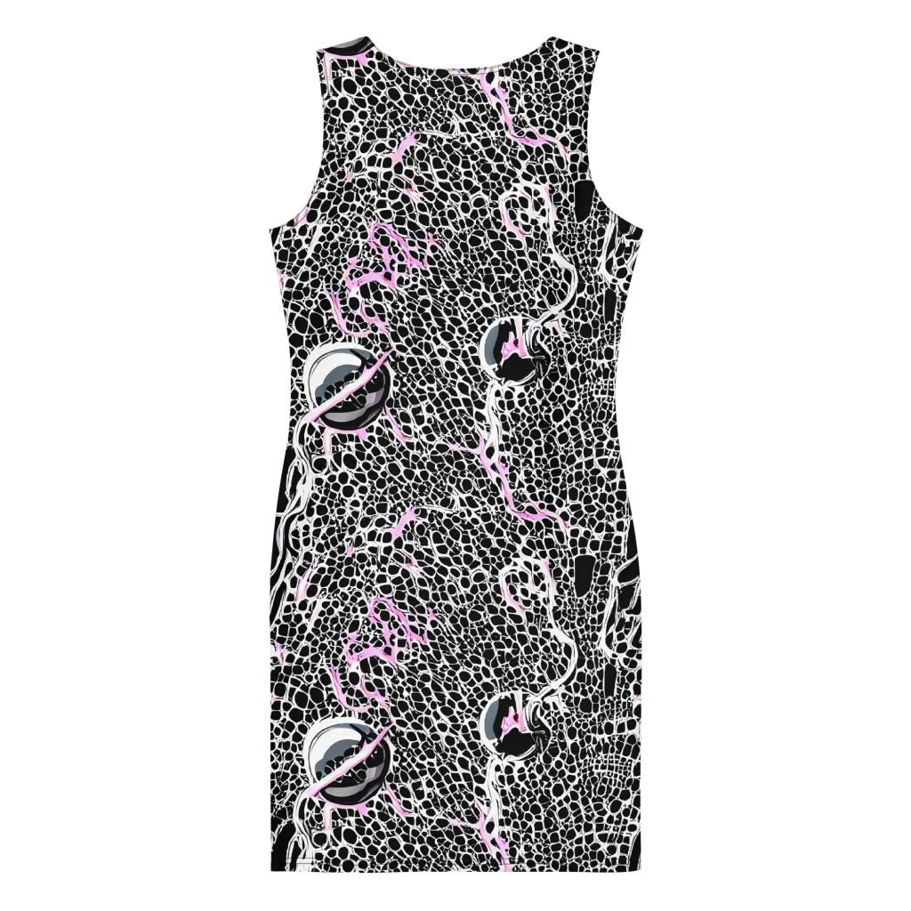 Pink Fracture on Bodycon Dress — Back