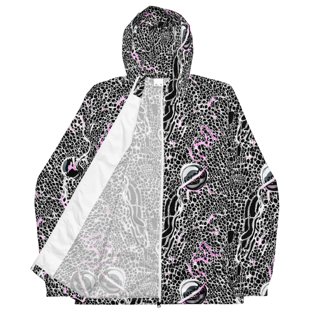 Pink Fracture on Men's Windbreaker — Front