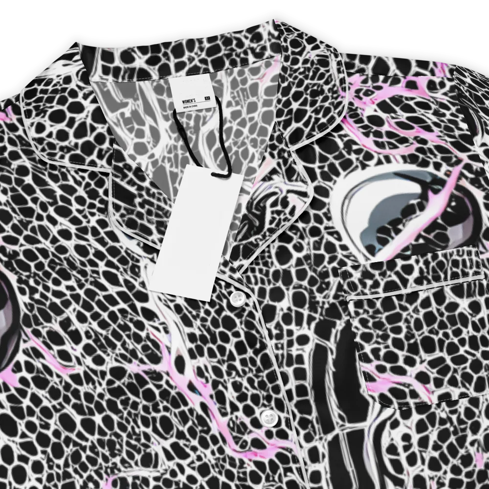 Pink Fracture on Women's Short Sleeve Pajama Top — Product details