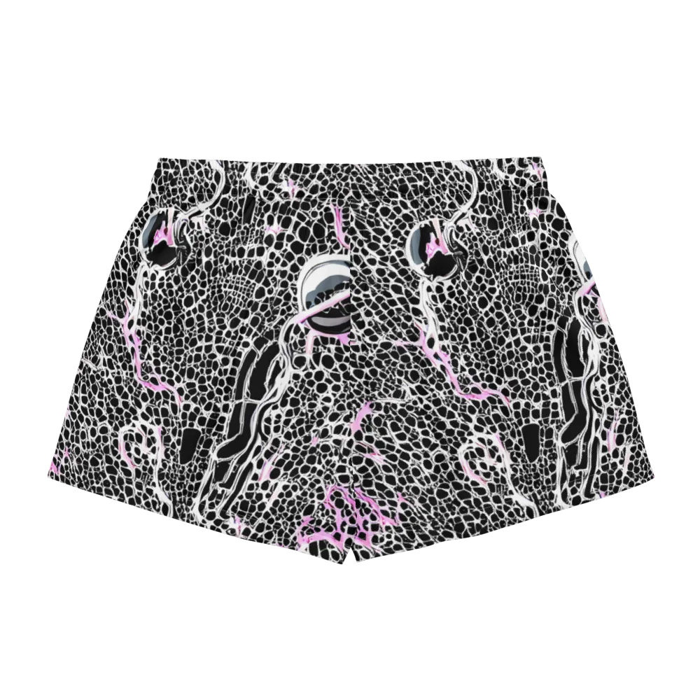 Pink Fracture on Women's Pajama Shorts — Back