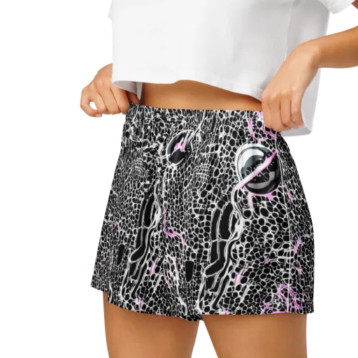 Pink Fracture on a Women's Pajama Shorts