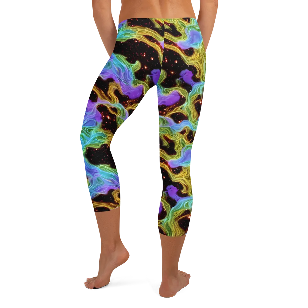 Galactic Tides on Capri Leggings — Back