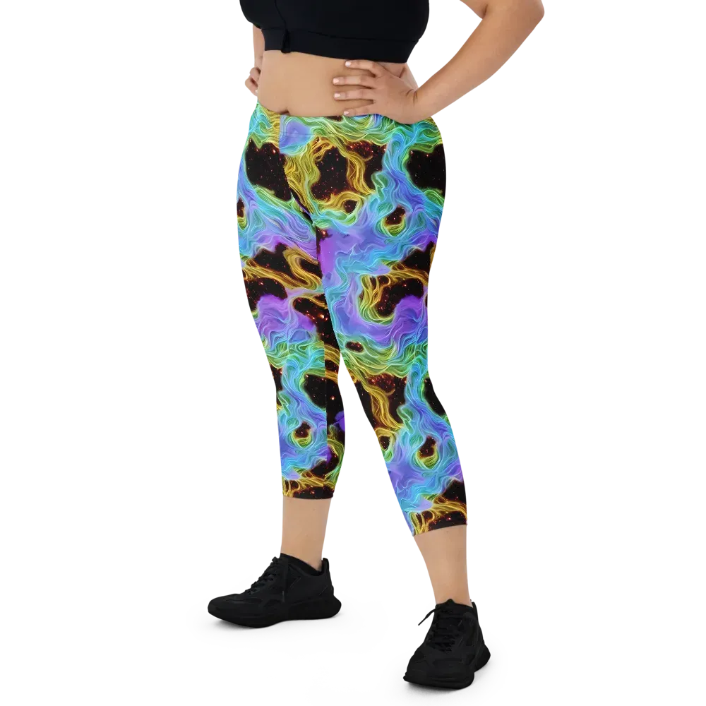 Galactic Tides on Capri Leggings — Front