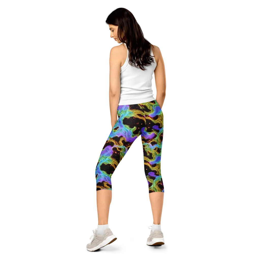 Galactic Tides on Capri Leggings — Back