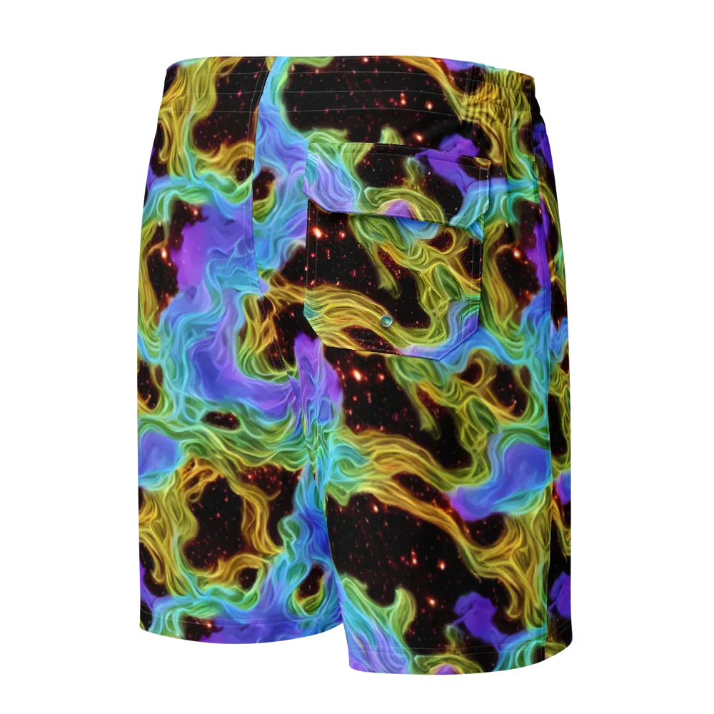 Galactic Tides on Men's Board Shorts — Back
