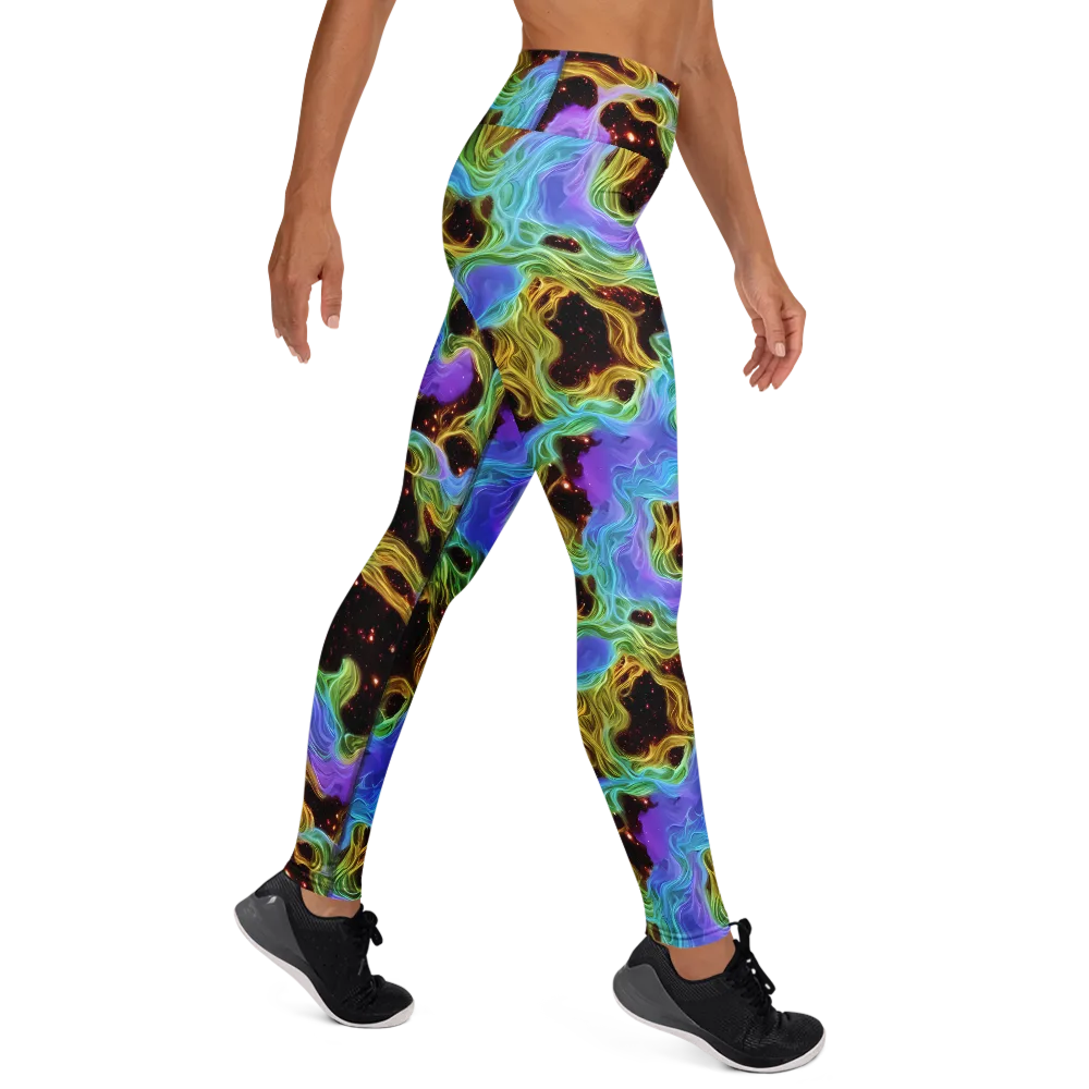 Galactic Tides on Yoga Leggings — Right