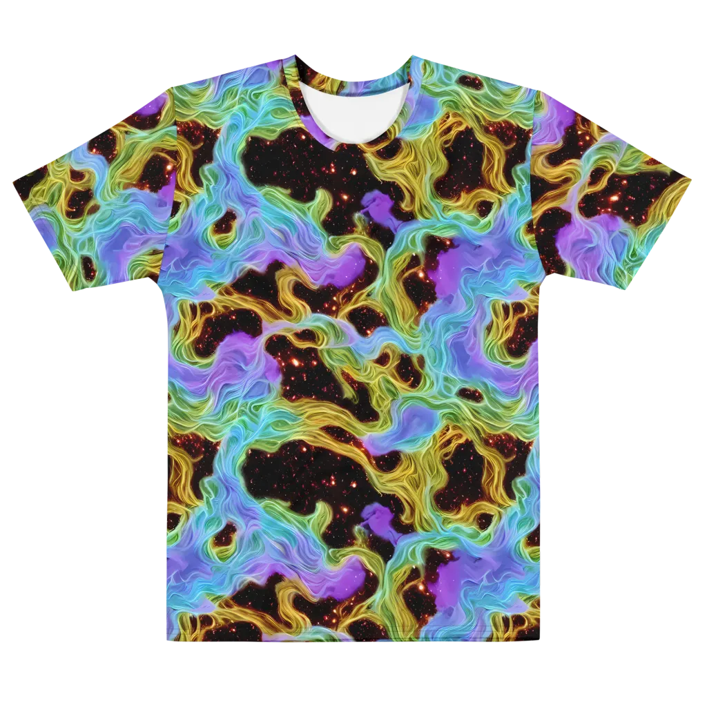 Galactic Tides on Men's Cotton Crew Neck T-Shirt — Front