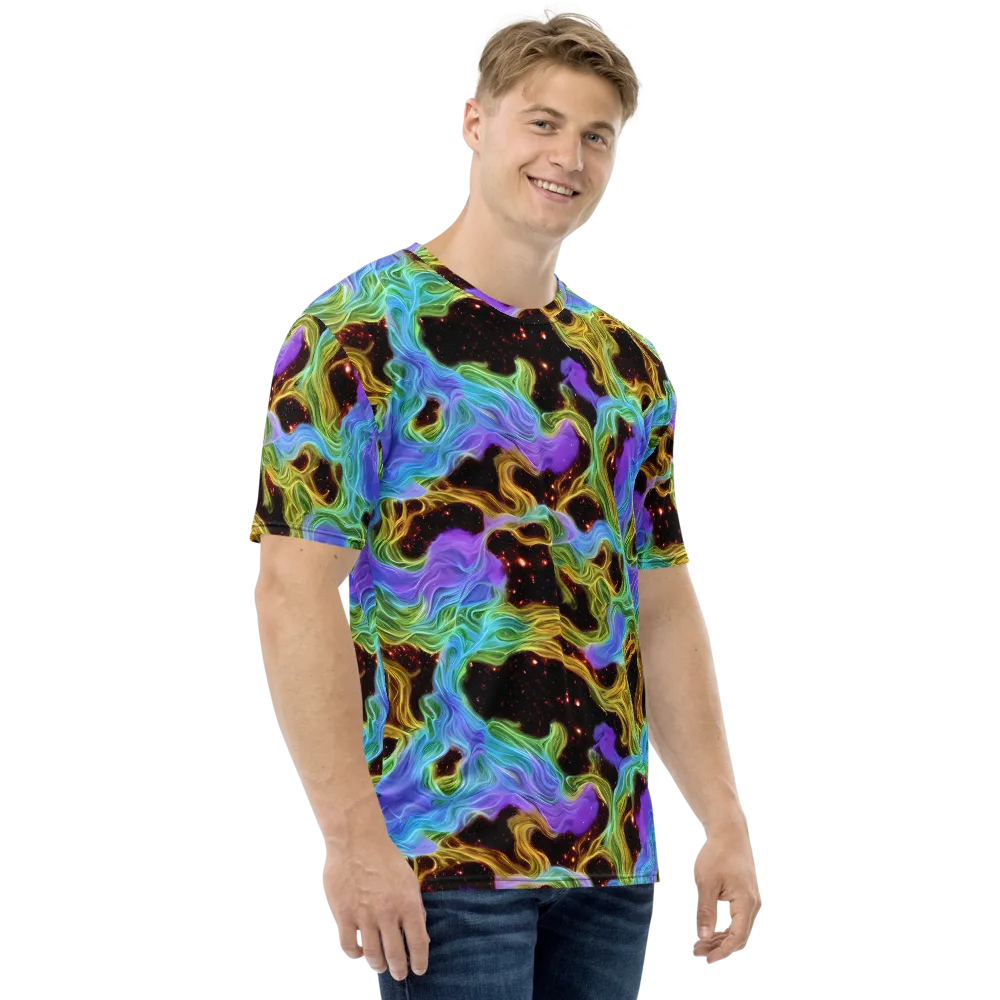 Galactic Tides on Men's Crew Neck T-Shirt — Right