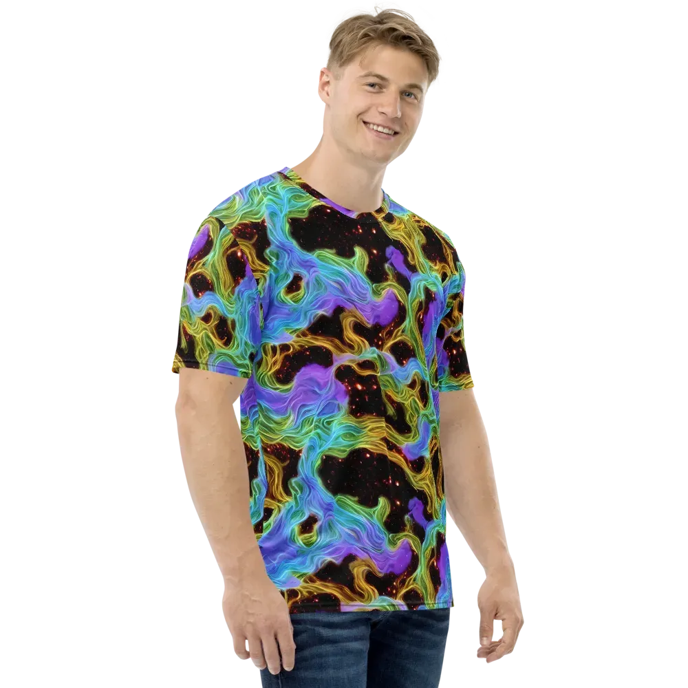 Galactic Tides on Men's Crew Neck T-Shirt — Right