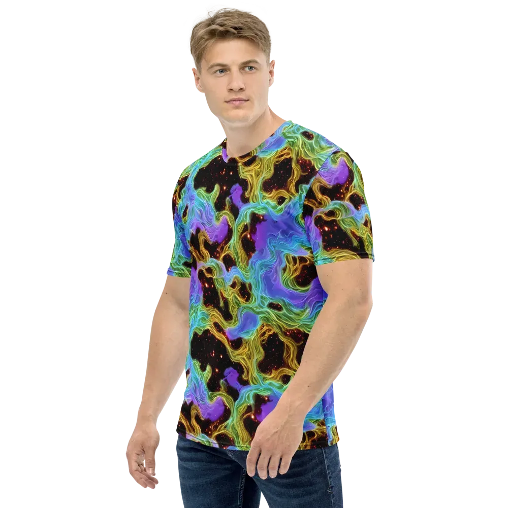 Galactic Tides on Men's Crew Neck T-Shirt — Left